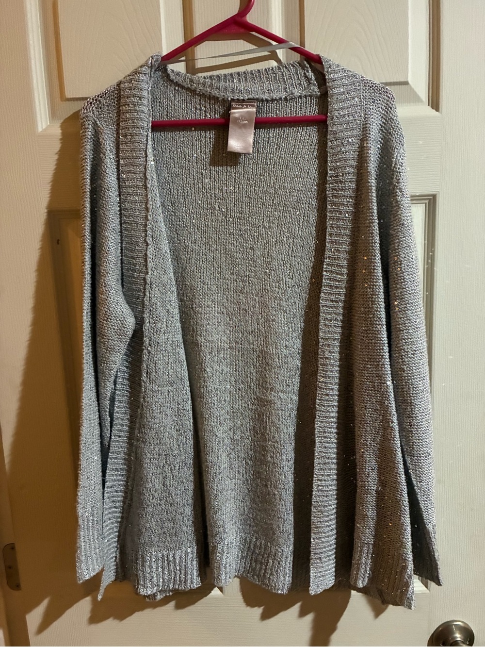 White Stag Light Gray Open-Front Cardigan